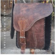 Guatemalan Handmade Leather Cross Body Bags