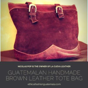 Guatemalan Handmade Leather Tote Bag