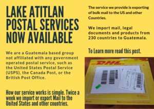 Lake Atitlan Postal Services Now Available