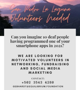San Pedro La Laguna Volunteers Needed