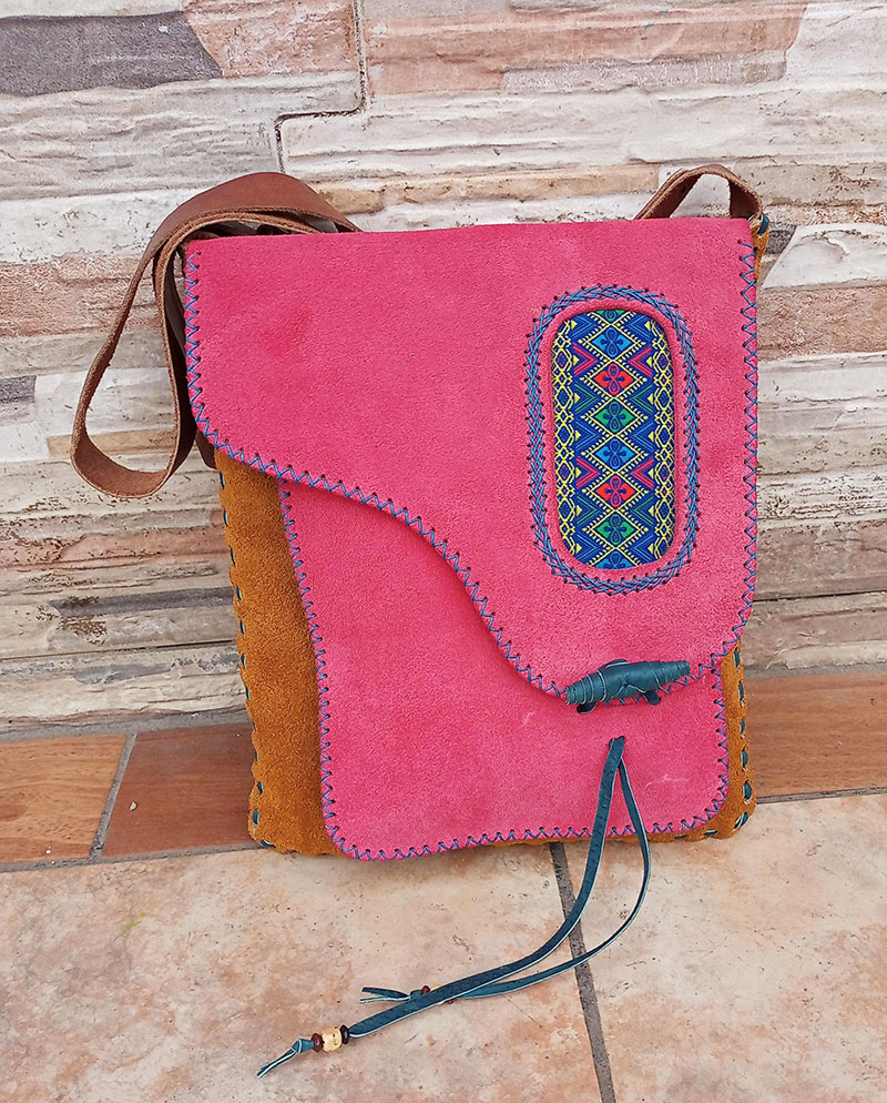 Guatemalan handmade braided authentic leather weaved silk camera/bag strap  - Mayan HandCrafts