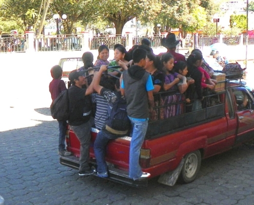 a pickup with a pensioner