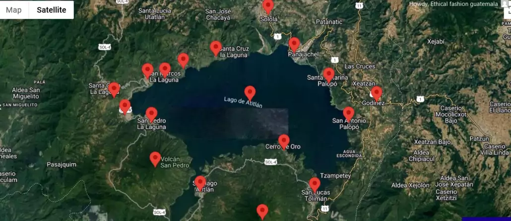 Lake Atitlan Villages Map