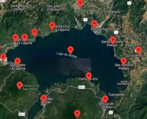 Lake Atitlan Villages Map