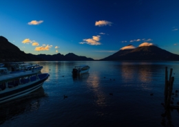 Boats on Lake Atitlan