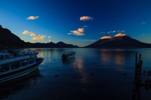 Boats on Lake Atitlan