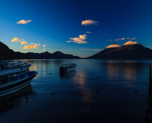 Boats on Lake Atitlan